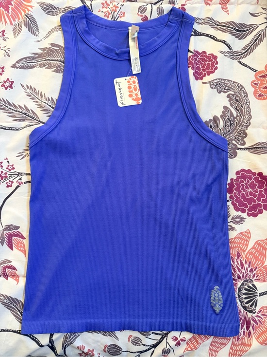 Free People Tops - NWT Free People Royal Blue Ribbed Tank Top